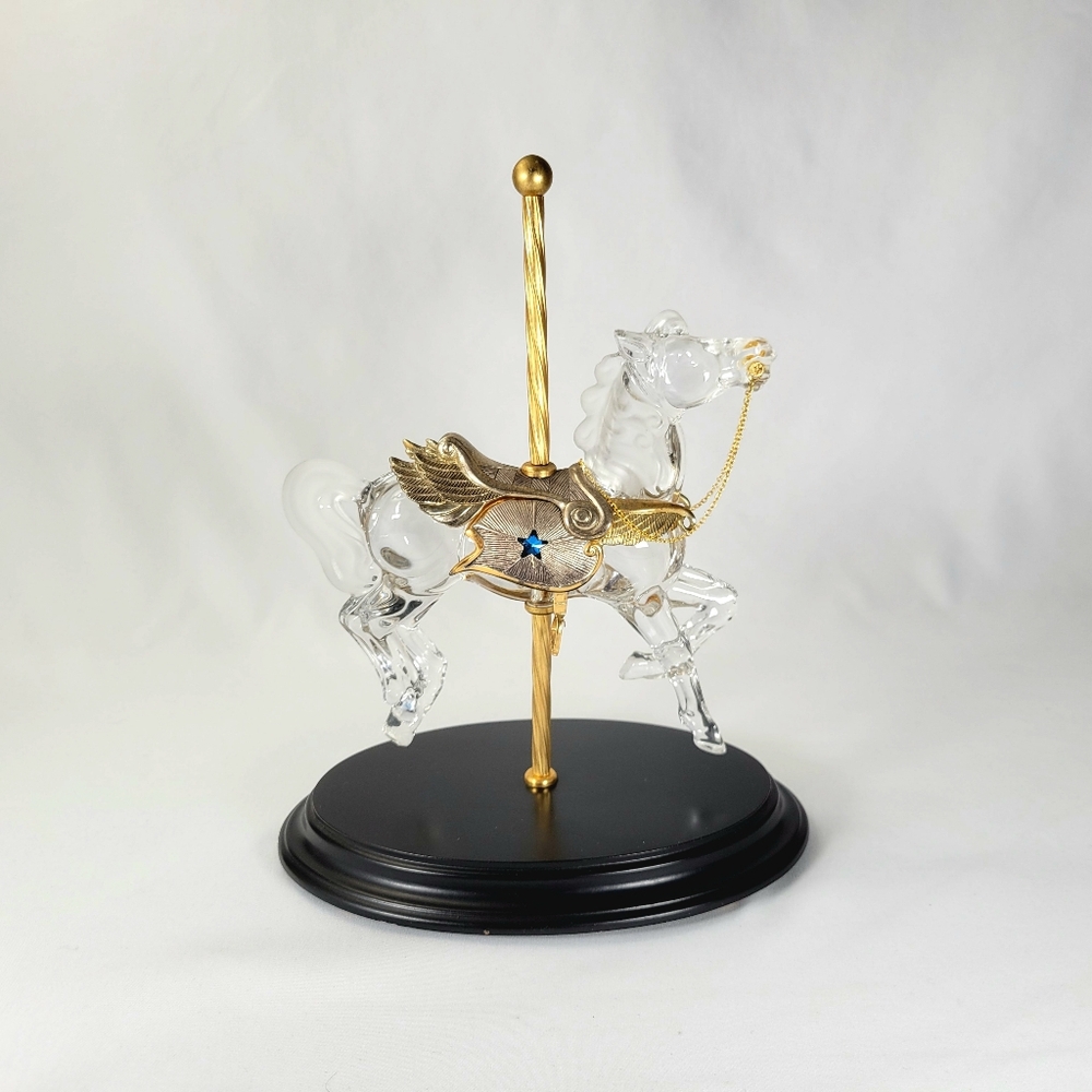 Vintage 1991 Franklin Mint Crystal Stargazer Carousel Horse William Dentzel III
